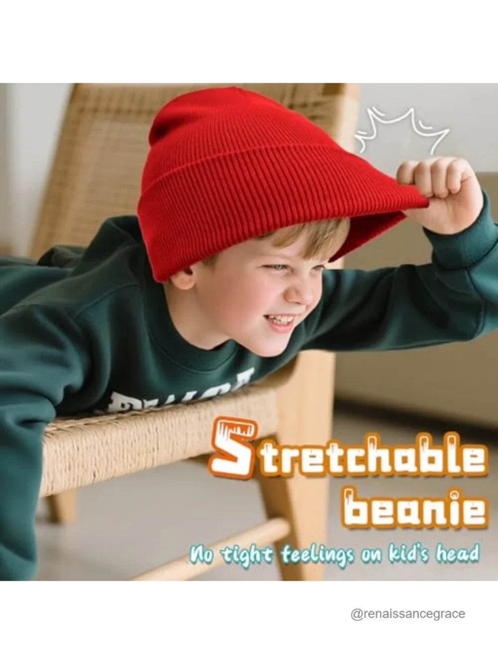 Kids Beanie Winter Hat Boys Girls Cuffed Knit Skull Cap Soft Stretchy